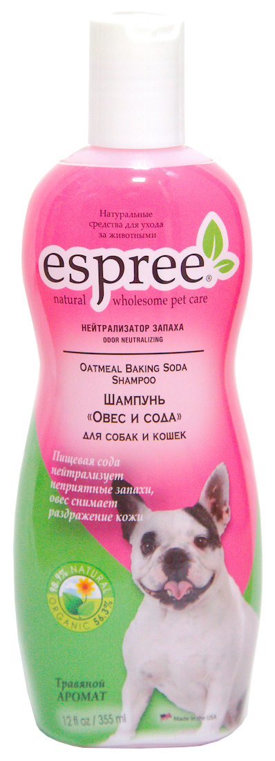 фото Шампунь для кошек и собак espree odor neutralizing oatmeal baking soda, овес и сода, 355мл