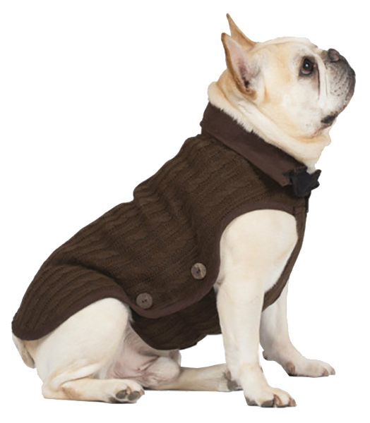 Куртка для собак Dog Gone Smart размер XL унисекс, коричневый, длина спины 45 см, Nano Knit Sweater, трикотаж; замша  - купить