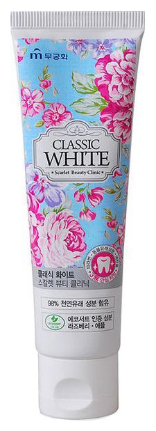 Зубная паста Mukunghwa Classic White Мята и ягоды 110 global white extra whitening отбеливающая зубная паста 100 г