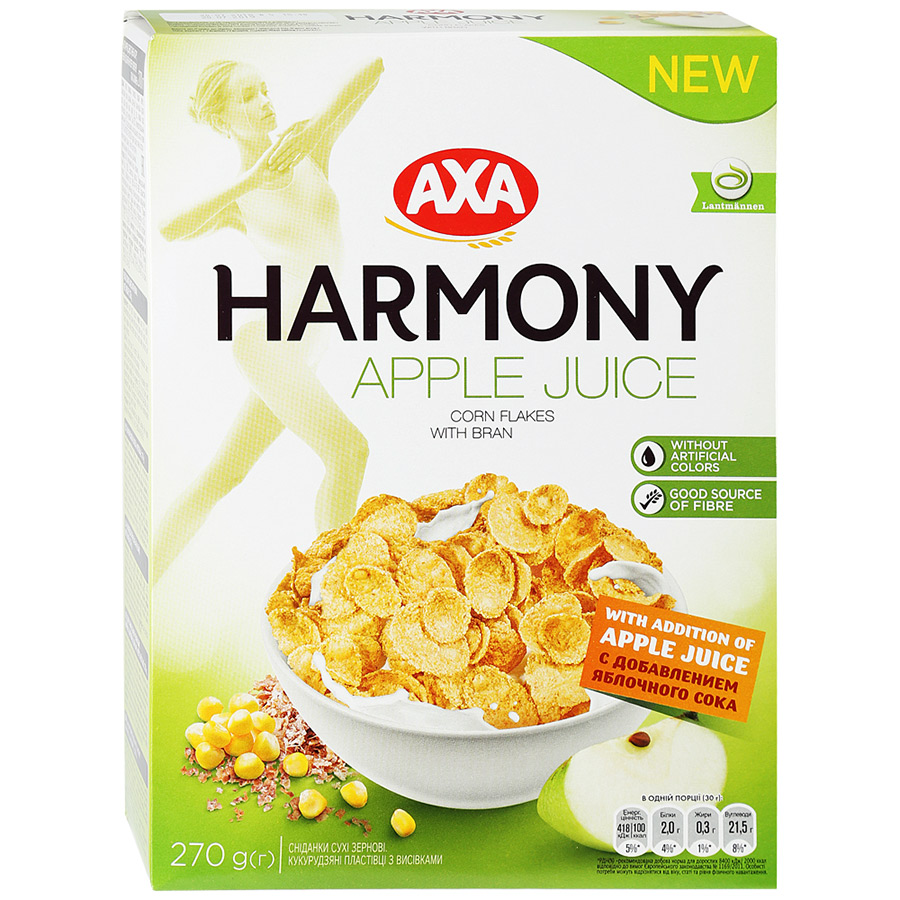 

Хлопья кукурузные AXA с отрубями 270 г