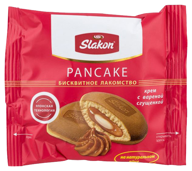 фото Пирожное бисквитное slakon pancake крем с вареной сгущенкой 42 г