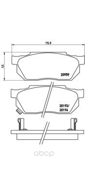 

Тормозные колодки brembo дисковые P28008