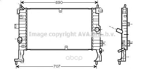

Pадиатор системы охлаждения Opel Meriva 03 Ava OL2346