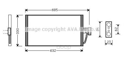 Радиатор охлаждения двигателя Ava BW5254