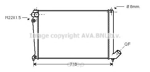 

Радиатор охлаждения двигателя Ava CNA2105