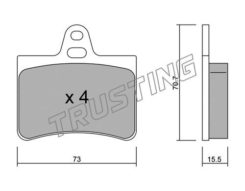 

Тормозные колодки TRUSTING дисковые 3420