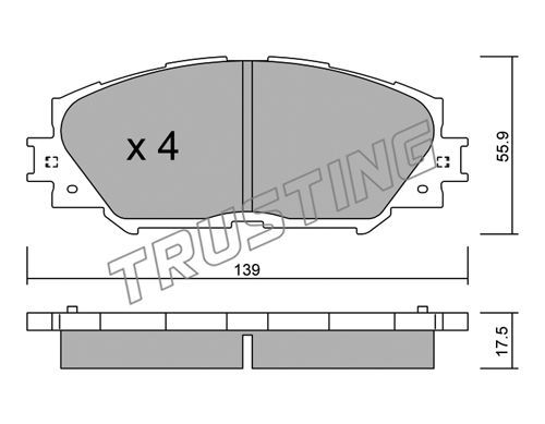 фото Комплект тормозных дисковых колодок trusting 763.0