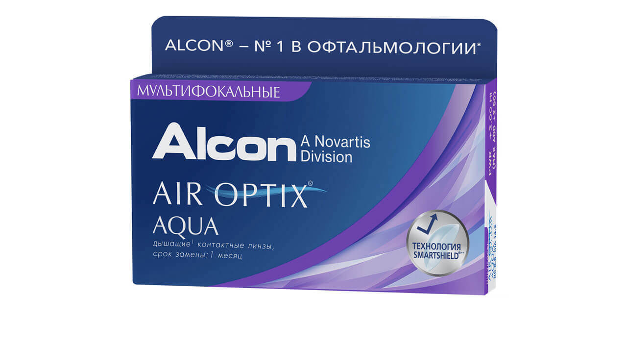 Купить Контактные линзы Air Optix Aqua Multifocal 3 линзы low +6, 00