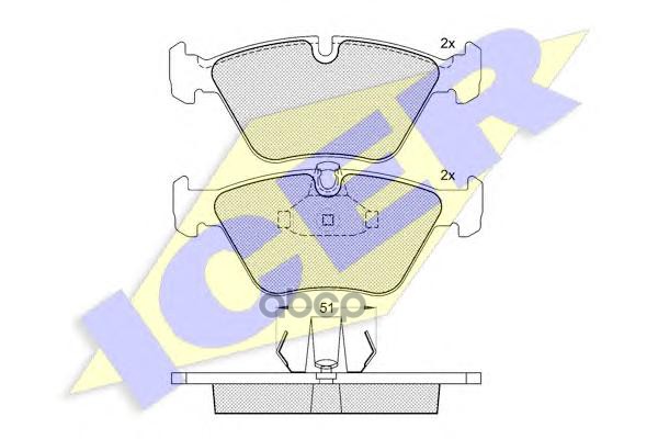 

Комплект тормозных колодок ICER 181140