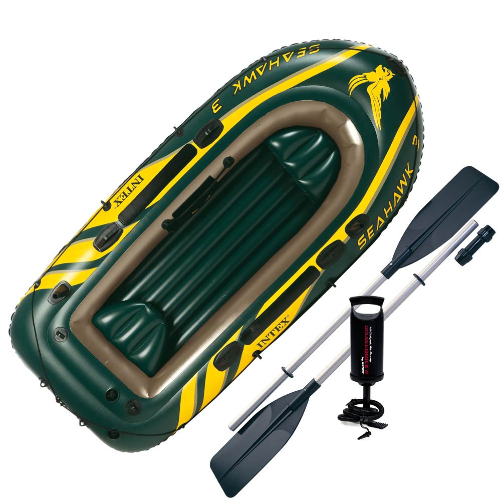 Рыбацкая лодка Intex Seahawk 3 Set 2,95 x 1,37 м green