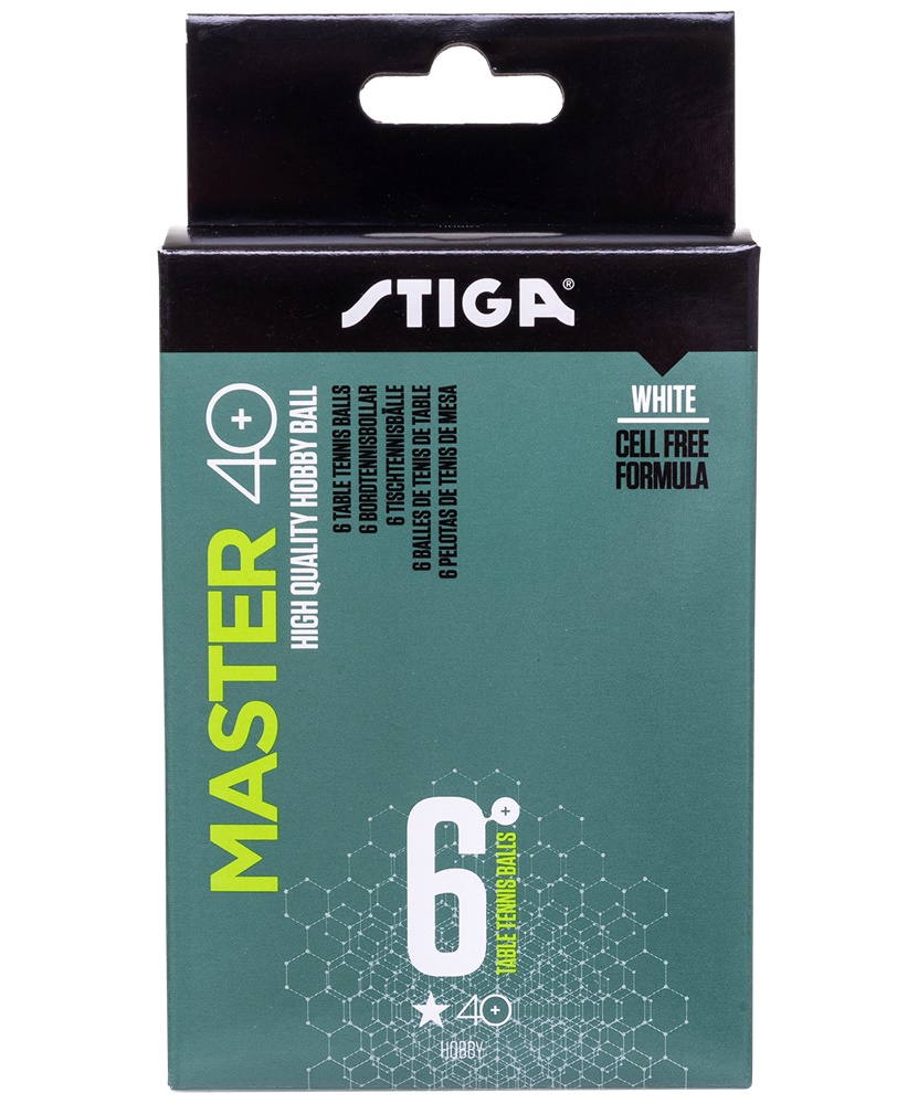 Мячи для настольного тенниса Stiga Master ABS 1*, белый, 6 шт.