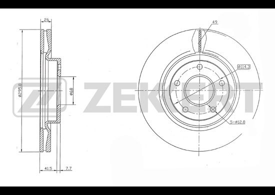 

Тормозной барабан ZEKKERT BS-5459