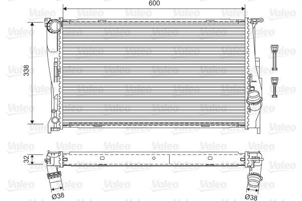 

Радиатор охлаждения двигателя VALEO 701601