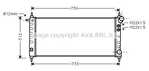 

Радиатор охлаждения двигателя AVA QUALITY COOLING OLA2263