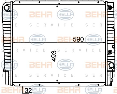 

Радиатор охлаждения двигателя BEHR HELLA SERVICE 8MK 376 774-211