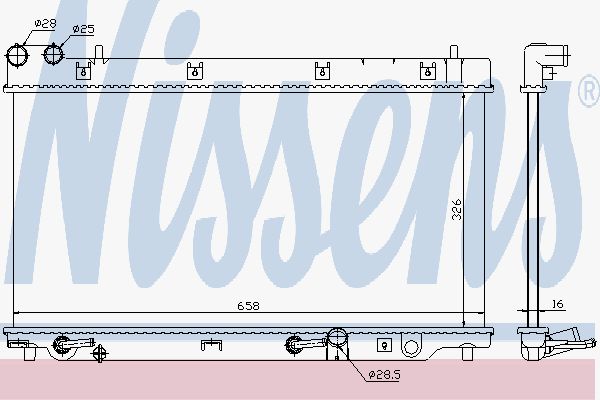 

Радиатор охлаждения двигателя NISSENS 68098