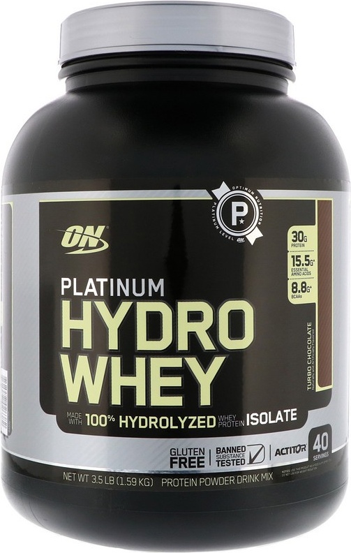 фото Протеин optimum nutrition platinum hydrowhey, 1590 г, turbo chocolate