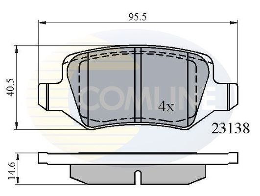 

Комплект тормозных колодок, дисковый тормоз COMLINE CBP01149