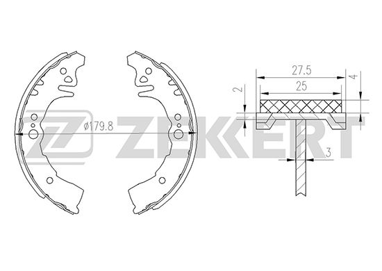 

Комплект тормозных колодок ZEKKERT BK-4464