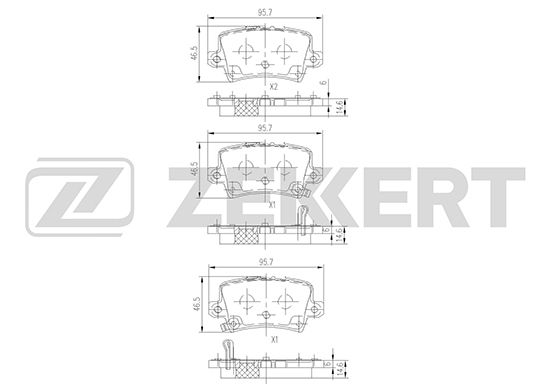 фото Комплект тормозных колодок, дисковый тормоз zekkert bs-1749