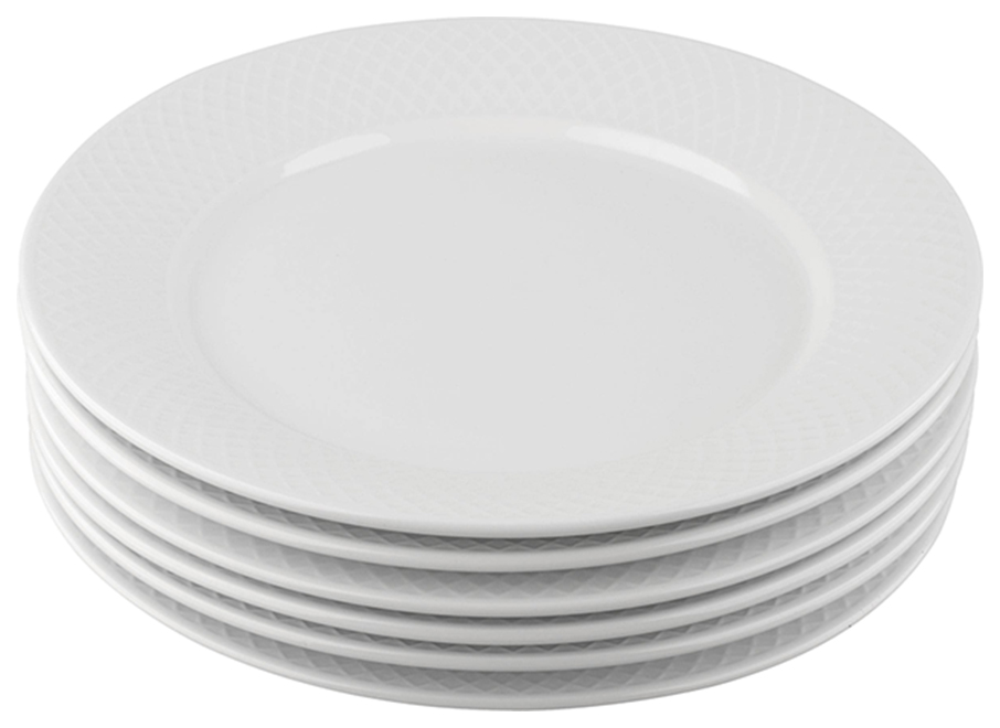 фото Набор обеденных тарелок wilmax julia vysotskaya 25.5 см х 6 шт белый (wl-880101-jv/6c)