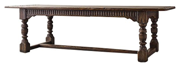 Кухонный стол Restoration Hardware 78х250х100 см, коричневый