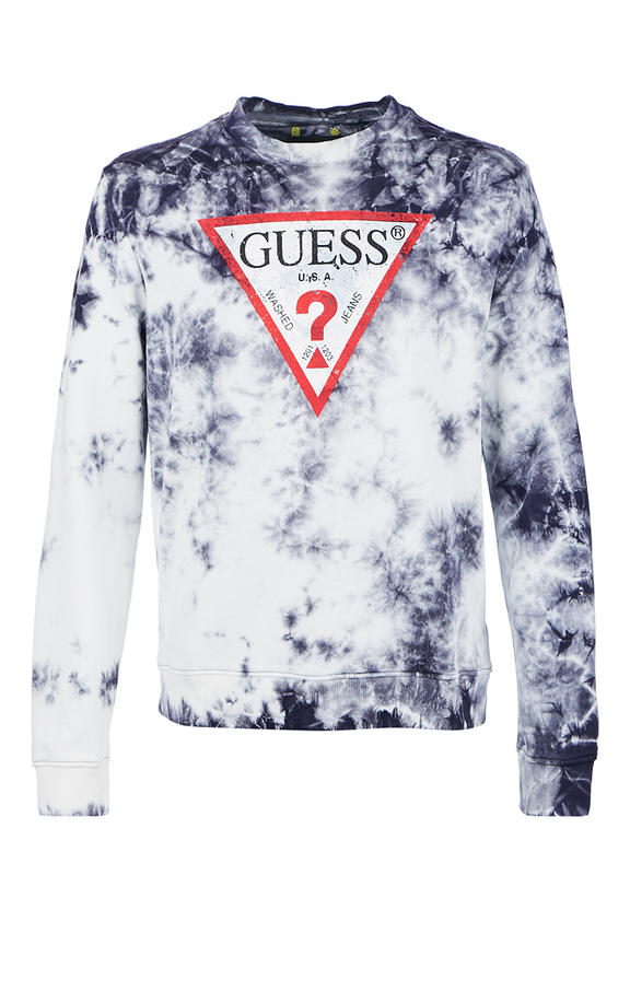 Толстовка голубая guess мужская. Свитшот guess мужской синий. Кофта guess синяя.