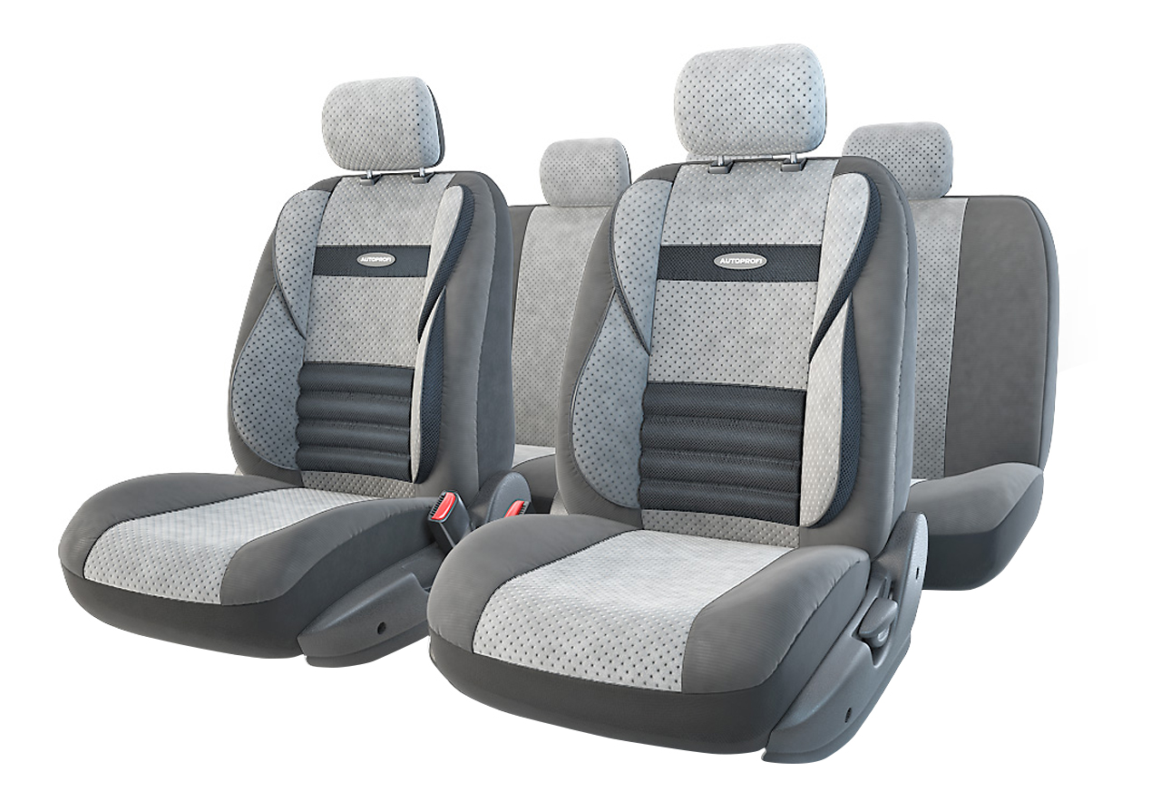 фото Комплект чехлов на сиденья autoprofi comfort combo cmb-1105 d.gy/l.gy (m)