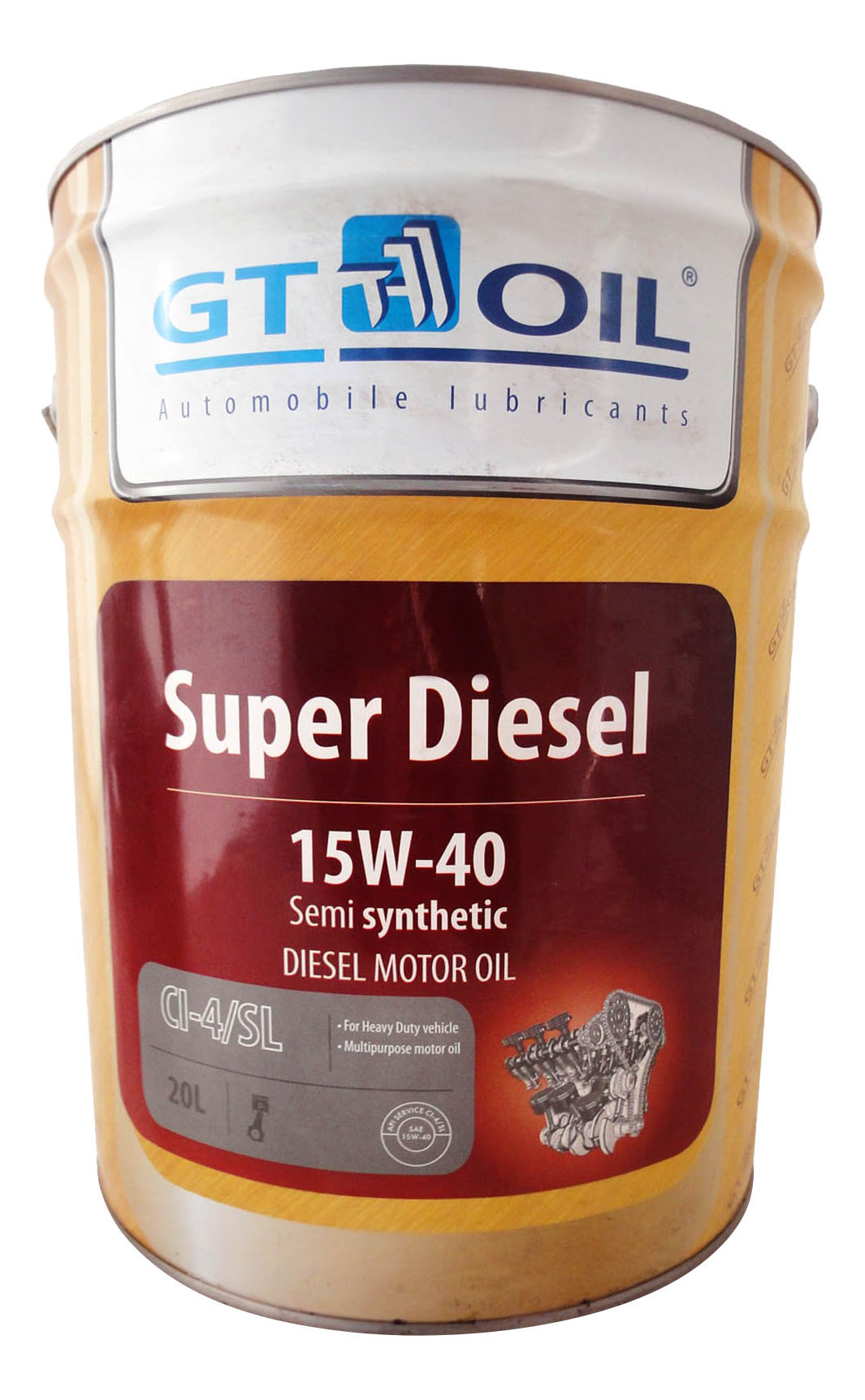 фото Моторное масло gt oil super diesel 15w40 20 л