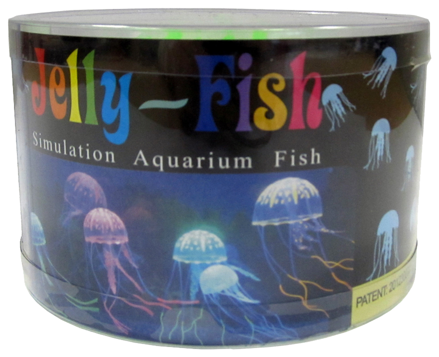 

Декорация для аквариума JELLY-FISH Медуза с неоновым эффектом D=5см, силикон, 5х5х20 см, Медуза с неоновым эффектом D=5см