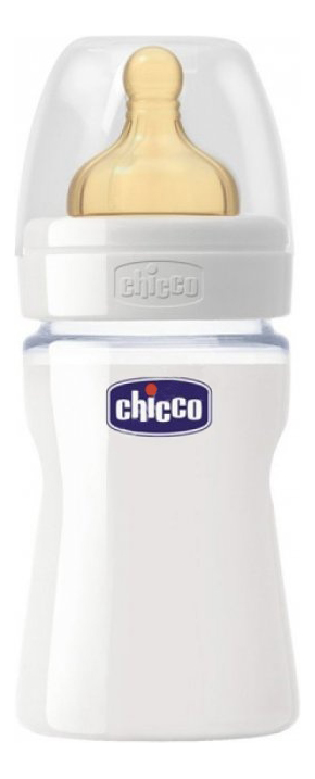 фото Детская бутылочка chicco well-being glass 0 мес 150 мл