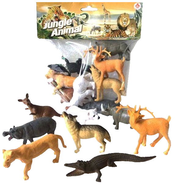 фото Игровой набор животных shantou gepai jungle animal 2a008-2, 8,5 см 8 шт