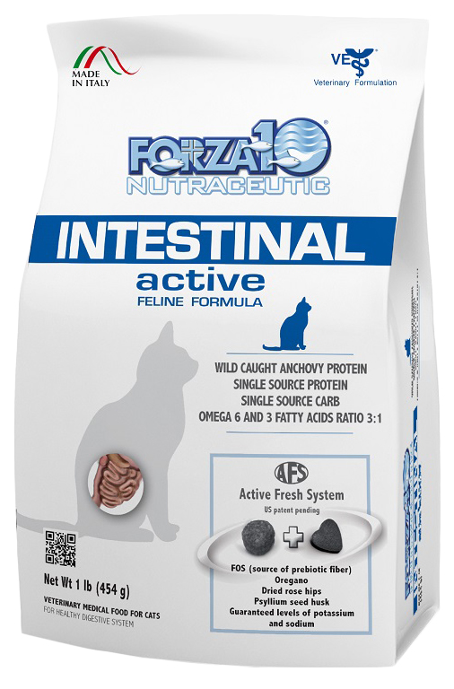 фото Сухой корм для кошек forza10 active line intestinal, при аллергии, анчоус, 0,454кг