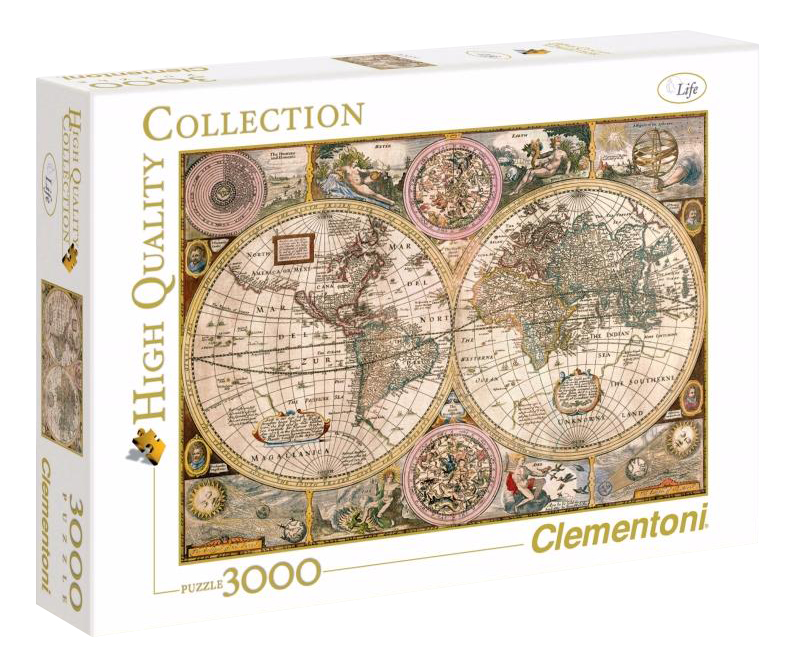 

Пазл Clementoni 3000 деталей, HQ Древняя карта мира 3000