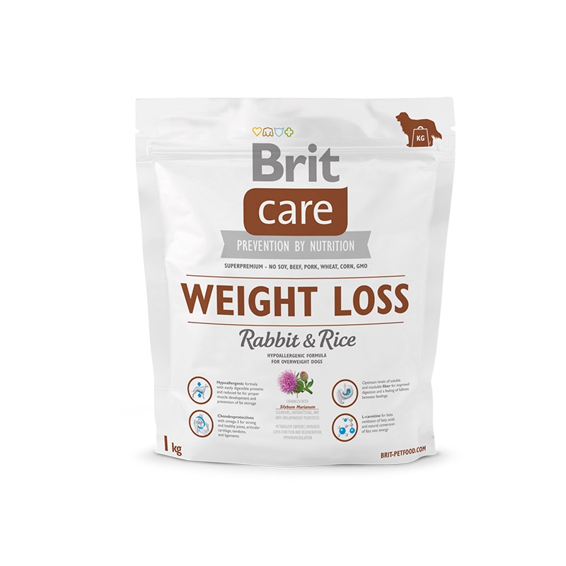 фото Сухой корм для собак brit care weight loss, для склонных к полноте, кролик и рис, 1кг