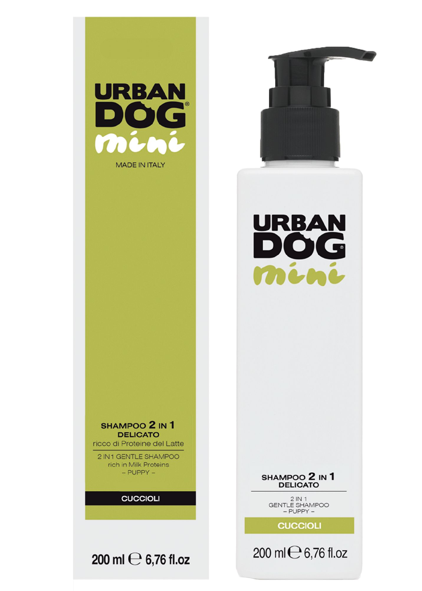 Шампунь для собак URBAN DOG Mini нежного действия 2в1, молочный протеин, 200 мл