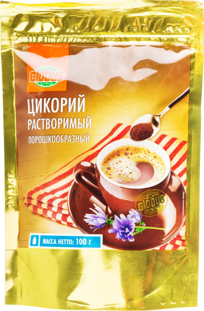 

Цикорий растворимый Глобус порошкообразный с женьшенем 100 г
