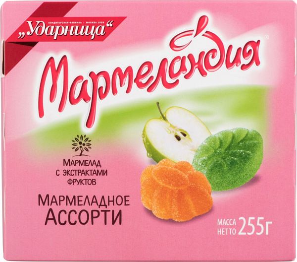 Мармелад Мармеландия с экстрактами фруктов ассорти 255 г