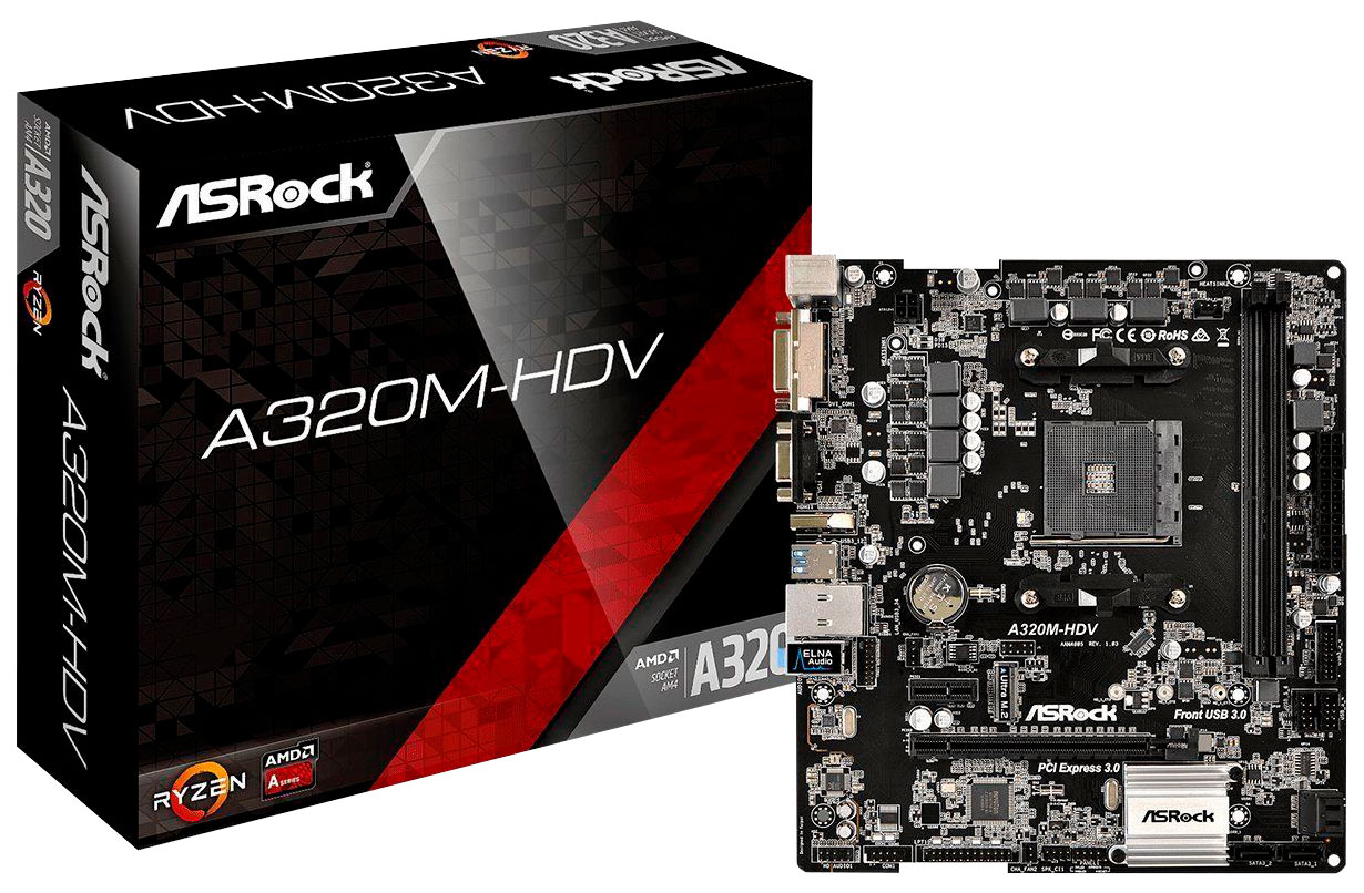 фото Материнская плата asrock a320m-hdv