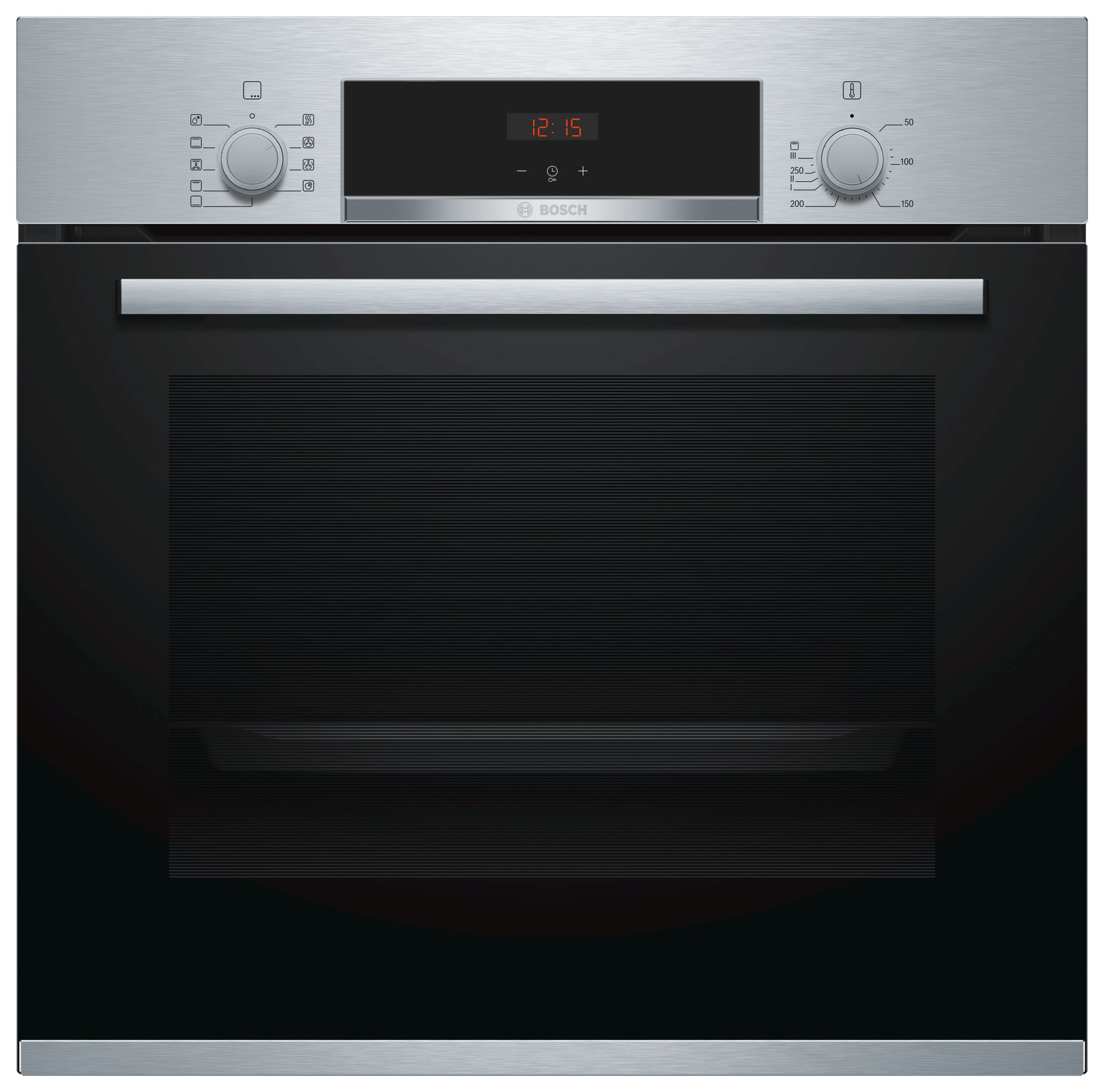 фото Встраиваемый электрический духовой шкаф bosch hbf514bs0r silver/black