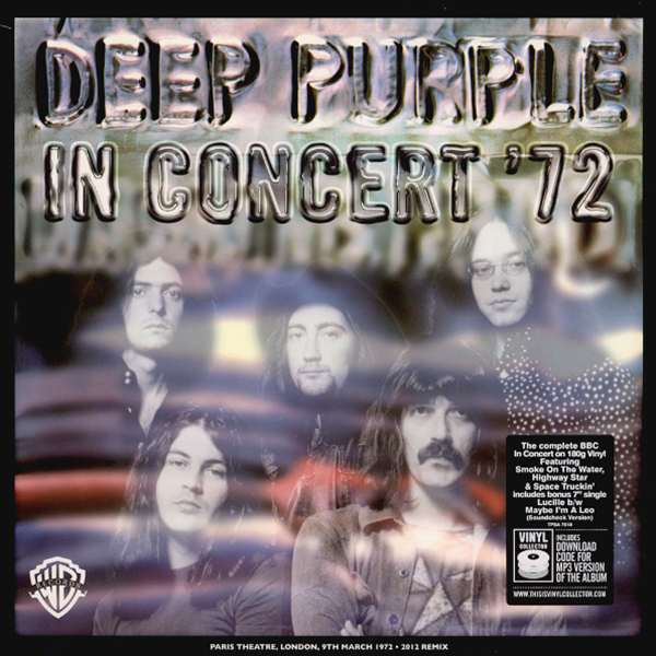 фото Deep purple in concert '72 (2lp+7"/180 gram/gatefold) warner bros. ie