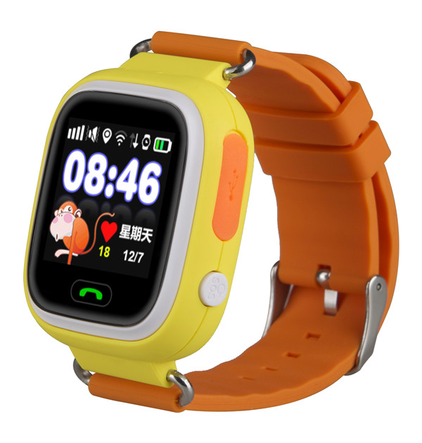 фото Детские смарт-часы smart baby watch q80 yellow/orange