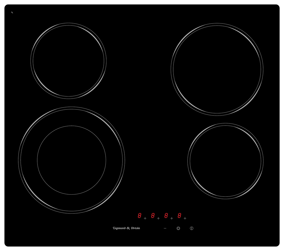 фото Встраиваемая варочная панель электрическая zigmund & shtain cns 026.60 bx black