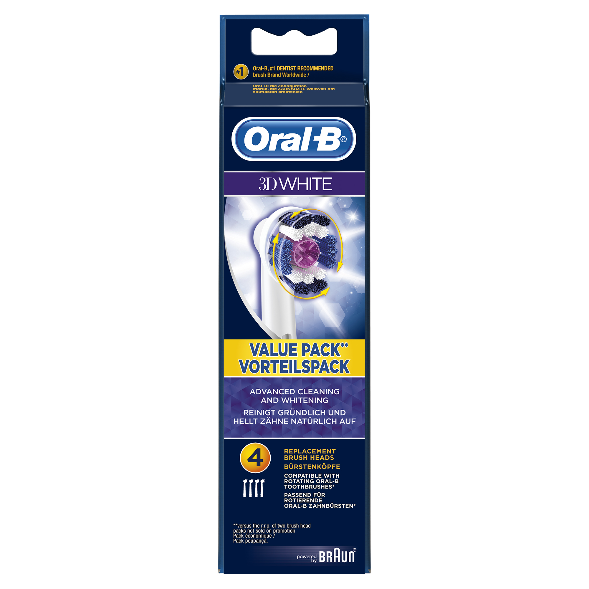 фото Насадка для зубной щетки braun oral-b eb18 3d white 3+1шт