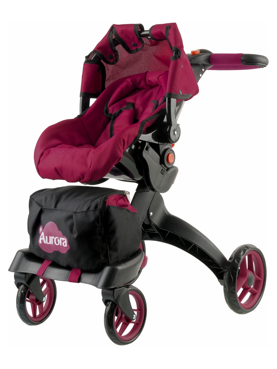 

Коляска-трансформер для кукол 12 в 1 Buggy Boom Aurora Бордовая, Aurora