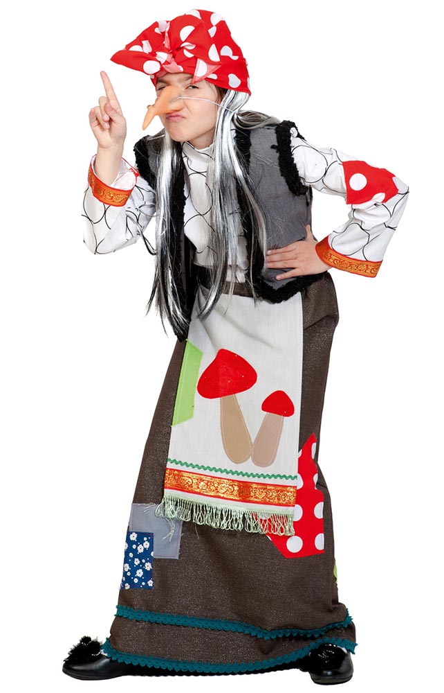 фото Карнавальный костюм карнавалофф баба-яга, цв. разноцветный р.128