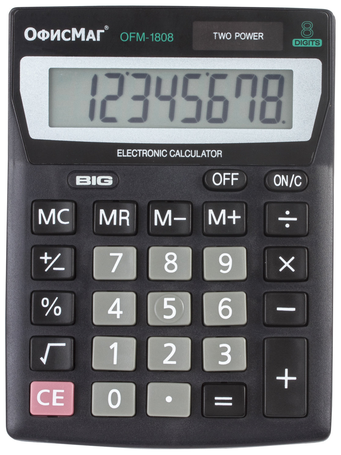 

Калькулятор Staff STF-1808, 8 разрядов, двойное питание, 140х105 мм