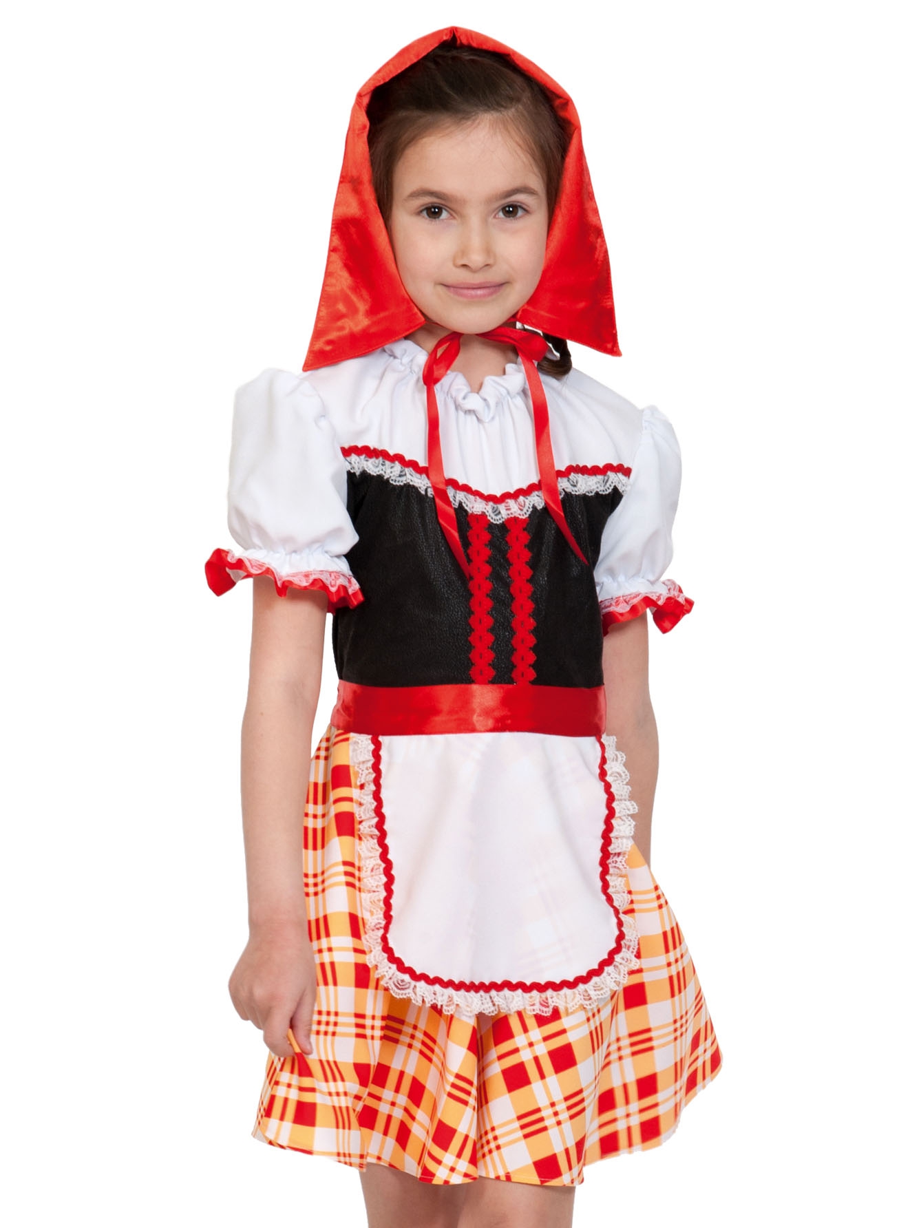 фото Карнавальный костюм карнавалофф красная шапочка, цв. красный р.116