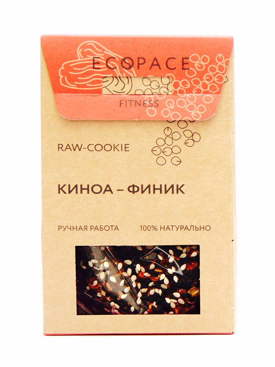 фото Печенье raw cookie киноа-финик fitness 55 г ecospace