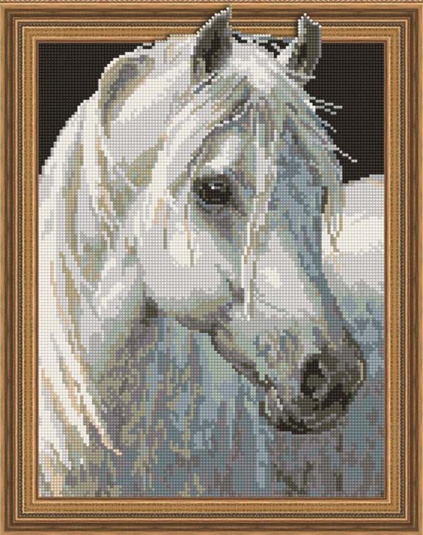 

Алмазная вышивка Painting Diamond Белый конь, 40x50 см, Белый конь